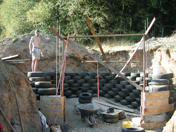Ehben Eliot Construction Earthship Cement Doorway